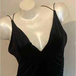 Misguided MIDI Size 10 Black Dress Excellent Condition